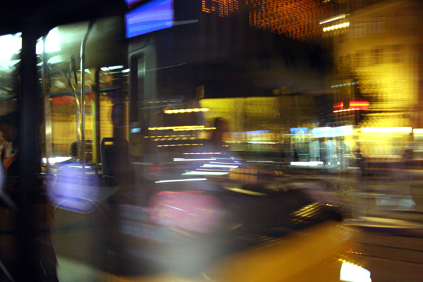 bus night photo